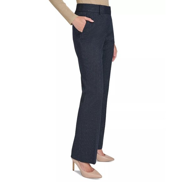 Tommy Hilfiger Women's Metallic Pinstriped Pants NWT - Picture 3 of 4